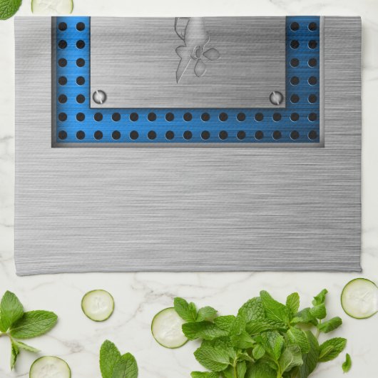 Geborsteld Metaal-look Vliegtuig Theedoek (Gevouwen)