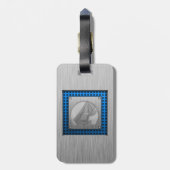 Geborsteld metaal-uitzicht Zeilen Bagagelabel (Achterkant verticaal)