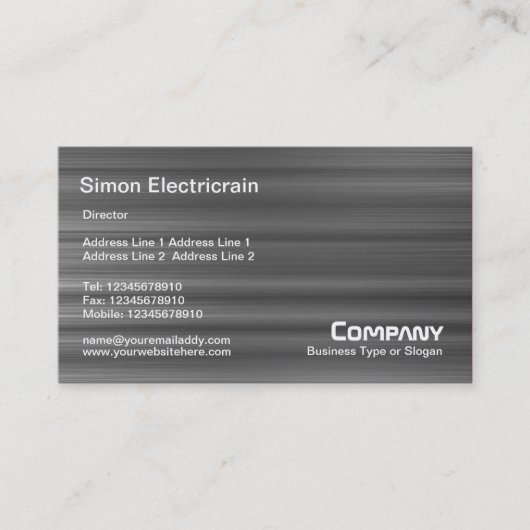 geborsteld metaal visitekaartje (Voorkant)