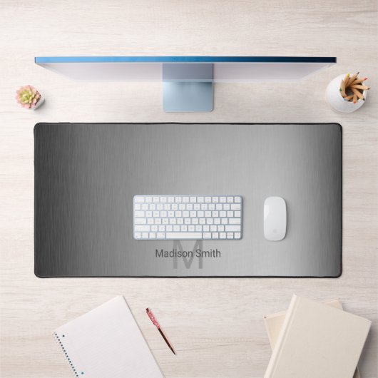 Geborsteld metaalgrijs elegant modern ontwerp Mono Bureaumat (Kantoor 1)