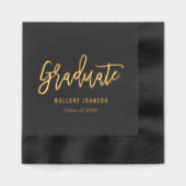 Geborsteld Modern Afstuderen Folie gestempeld serv Servetten (Voorkant)
