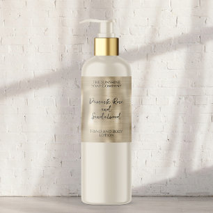 Geborsteld Parel Metaal Folie Cosmetica Fles Etike Rechthoekige Sticker