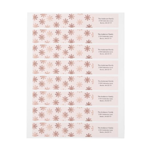 Geborsteld Peace Roos Gold Holiday Wrap Labels (Vel)