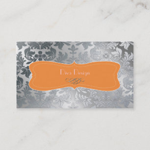 Geborsteld staal barok damast visitekaartje
