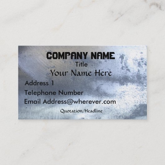 GEBORSTELD STAAL Metallic-effect Visitekaartje (Voorkant)