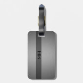 Geborsteld staal twee tinten bagagelabel (Achterkant verticaal)