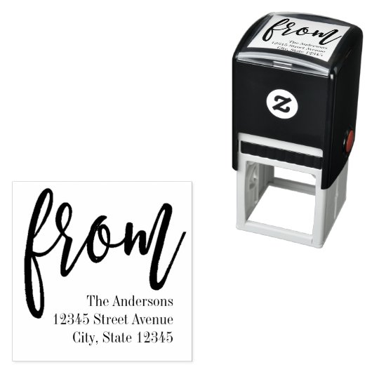 geborsteld van de gepersonaliseerde rubberen stemp  zelfinktende stempel (In situ)