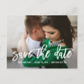 Geborstelde Charm Save The Date Postkaarten Aankondigingskaart (Voorkant)
