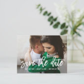 Geborstelde Charm Save The Date Postkaarten Aankondigingskaart (Staand voorkant)