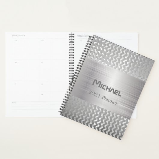 geborstelde metalen planner (Display)