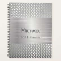 geborstelde metalen planner