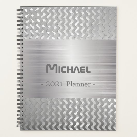 geborstelde metalen planner (Voorkant)