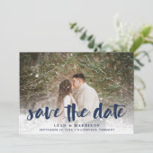 Geborstelde Overlay met Bloemstuk Ondergrond | Fot Save The Date (Staand voorkant)