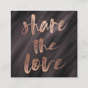 Geborstelde typografie   Loyaliteit Kaart Vierkante Visitekaartje