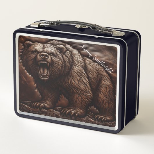 Gebosseerd lederen grizzly: felle elegantie (Achterkant)