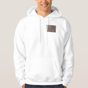 Gebosseerde Ash Grey Maroon Checkered: een moderne Hoodie