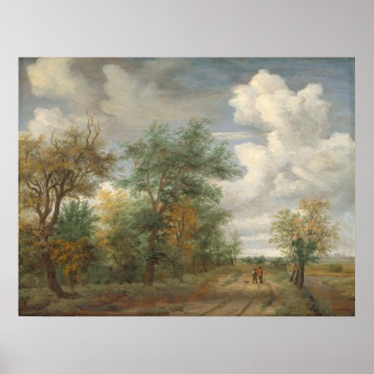 Gebost landschap, Meindert Hobbema Fine Art Poster (Voorkant)