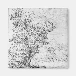 Geboste landschap magneet