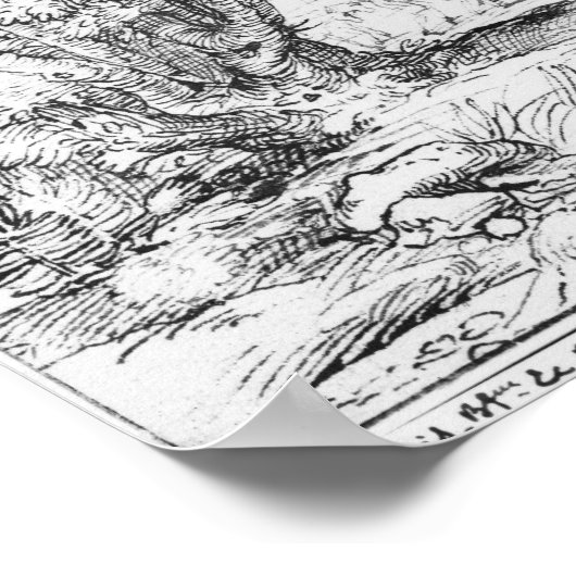 Geboste landschap poster (Hoek)