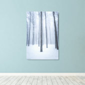 Geboste winterbos canvas afdruk (Insitu (Houten vloer))