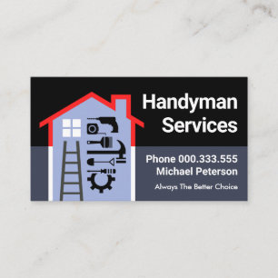 Gebouw Huis Lijst Handyman Service Visitekaartje