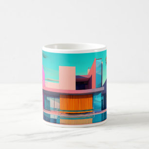 Gebouw in Pop Art Style Koffiemok