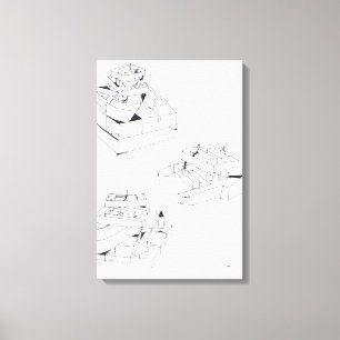 Gebouw Spelletjes 3 Stapelbrieven BoDrawing 18 C Canvas Afdruk
