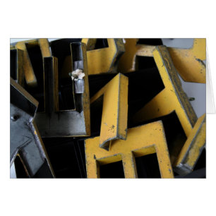 Gebouw Spelletjes Metalen Letters Abstracte Typogr