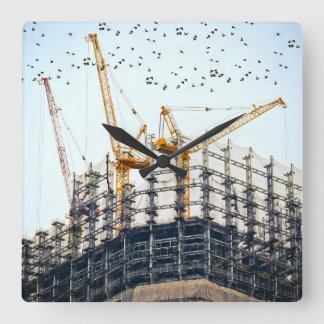 gebouw vierkante klok