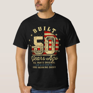 Gebouwd 50 Jaar Geleden Vintage 50ste Verjaardag T-shirt