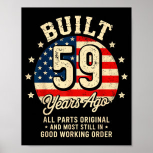 Gebouwd 59 Jaar Geleden Grappige 59e Verjaardag Vi Poster