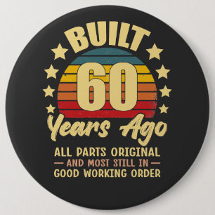 Gebouwd 60 jaar geleden Alle onderdelen origineel Ronde Button 6,0 Cm