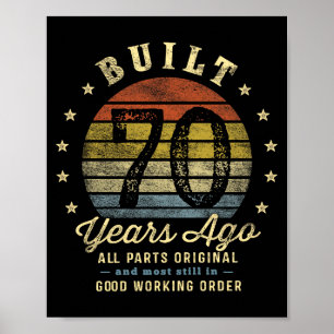 Gebouwd 70 Jaar Geleden - Alle Onderdelen Originee Poster