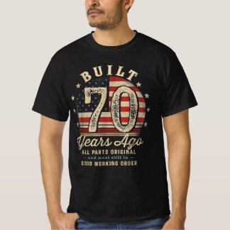 Gebouwd 70 Jaar Geleden Vintage 70e Verjaardag T-shirt