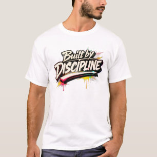 “Gebouwd door Discipline” Heren Grafische T-Shirt