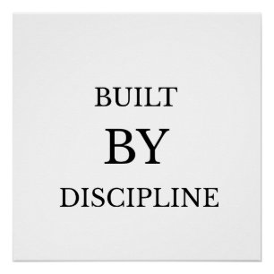 Gebouwd door Discipline Motivatie Tekst Design Perfect Poster