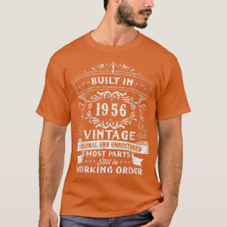 Gebouwd in 1956, 66 jaar oude verjaardag t-shirt