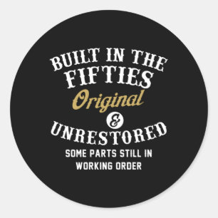 Gebouwd in de jaren vijftig origineel ongerestaure ronde sticker
