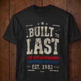 Gebouwd om te blijven Vintage 1983 Gedistresseerde T-shirt