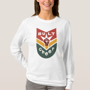 GEBOUWD OM TE JUICHEN Badge met opgeheven vuist T-shirt