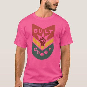 GEBOUWD OM TE JUICHEN verhoogde vuist badge T-shirt