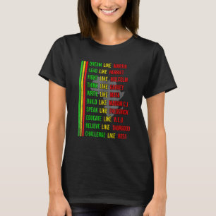 Gebouwd op Teach Black History Maand Kinder Proud T-shirt