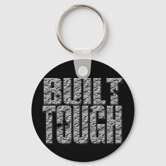 GEBOUWD TOUGH.Hardcore Sterke Spier Man_bl rnd Sleutelhanger (Voorkant)