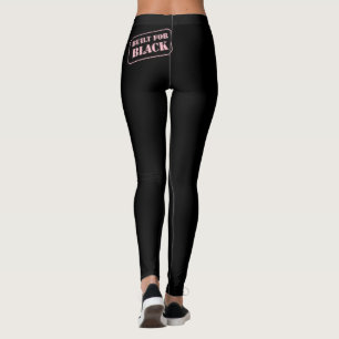 Gebouwd voor zwarte Leggings Roze over zwart