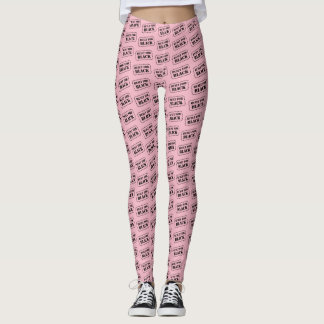 Gebouwd voor zwarte roze Leggings