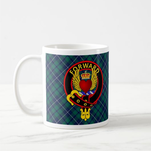 Gebouwde scharnier Douglas Crest w/tartan mok (Links)