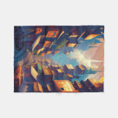 Gebouwen Fleece Deken (Voorkant (Horizontaal))