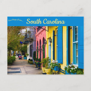 Gebouwen in Charleston South Carolina Briefkaart