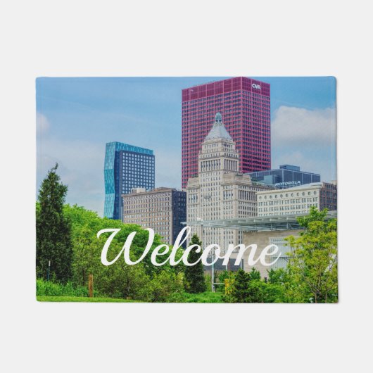 Gebouwen in Chicago Doormat Deurmat (Voorkant)