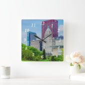 Gebouwen in Chicago Wall Clock Vierkante Klok (Huis)